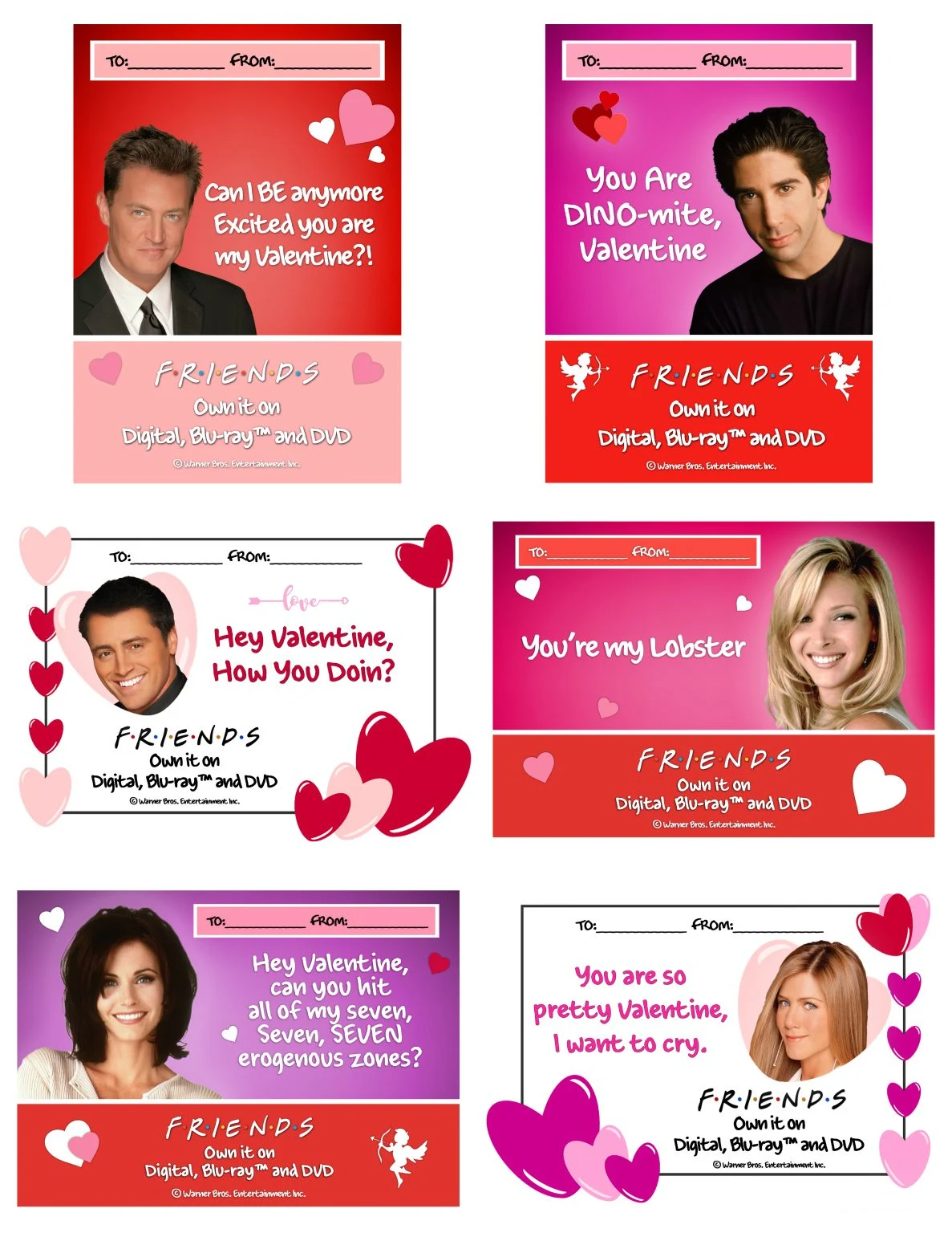 FRIENDS TV SHOW VALENTINES FREE PRINTABLE