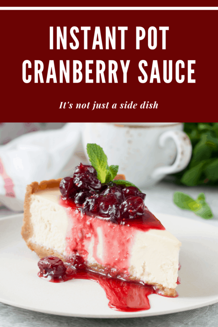 cranberry sauce on cheesecake