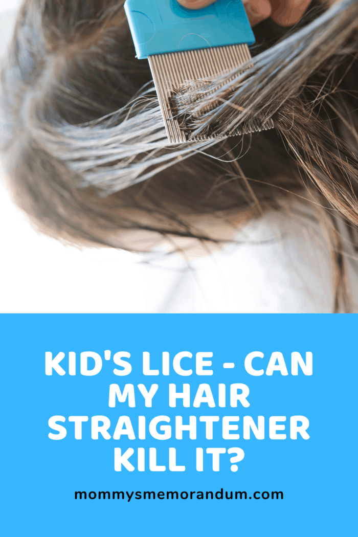 hair with lice being combed with nit comb