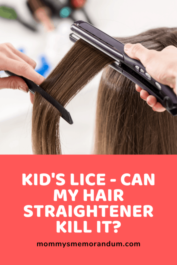 hair straightener being used to kill lice