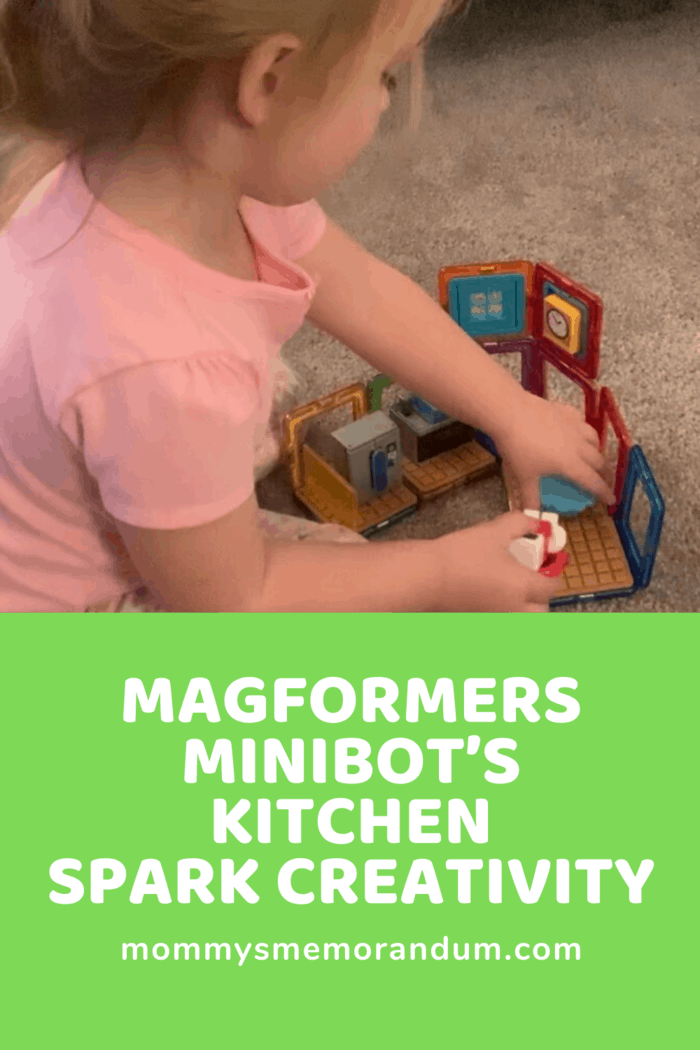 The Magformers – Minibot’s Kitchen set has been a lifesaver to pull out and occupy her busy mind and hands.