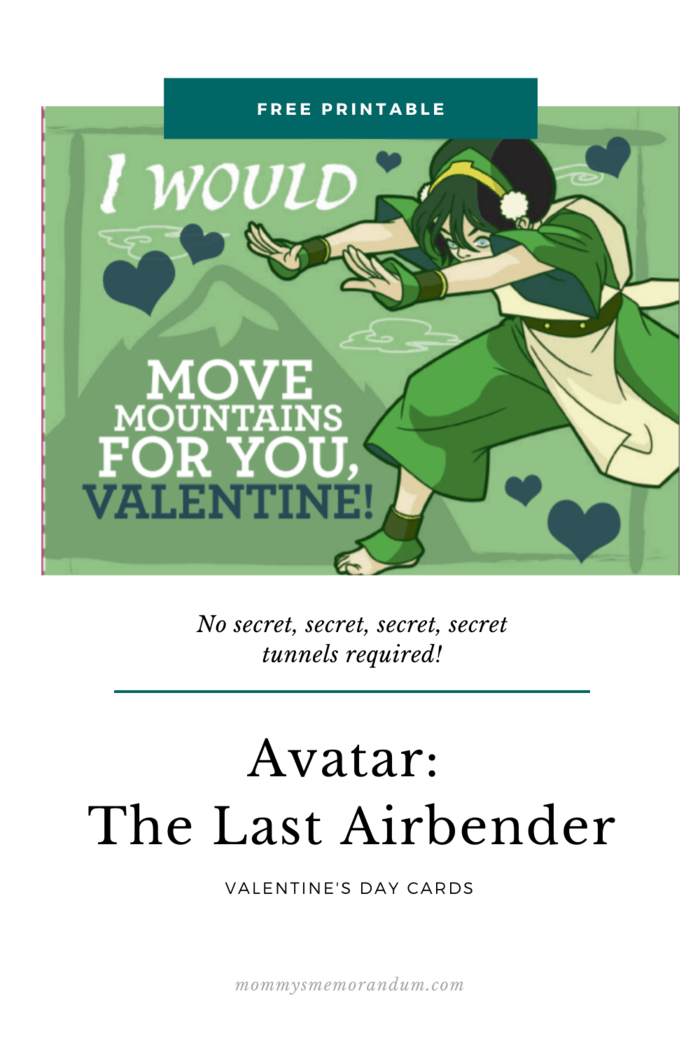 Avatar fans can celebrate Valentines Day with these free printable Valentines from Nickelodeon’s critically-acclaimed, Emmy® award-winning series Avatar: The Last Airbender. #freeprintablevalentines #freeprintable #avatar #avatarthelastairbender