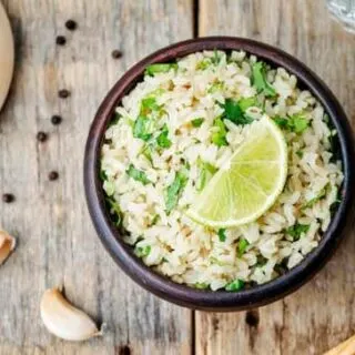 cilantro lime garlic brown rice