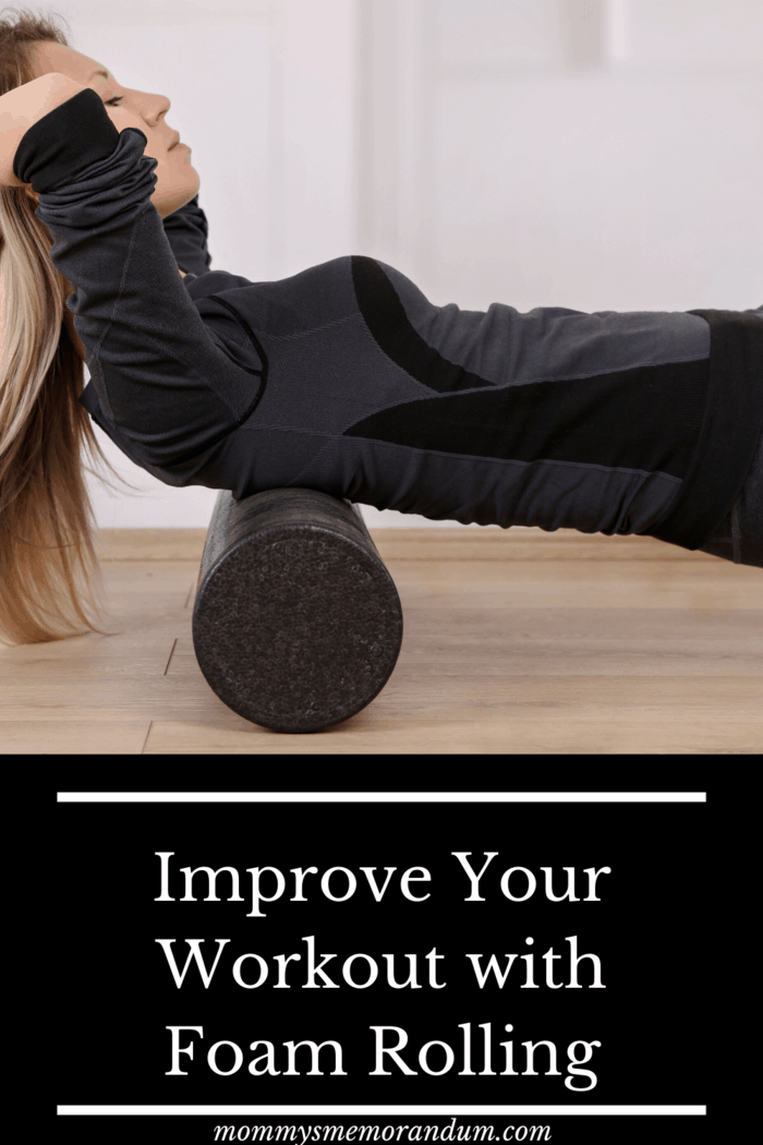 woman Foam rolling 