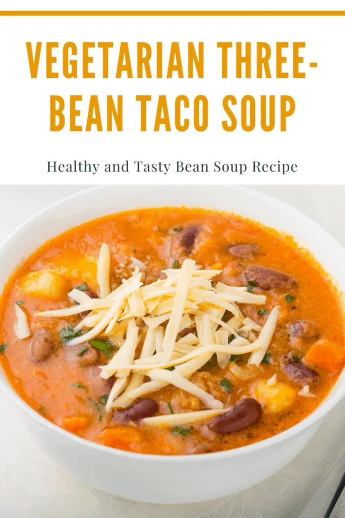 vegetarian three bean taco soup