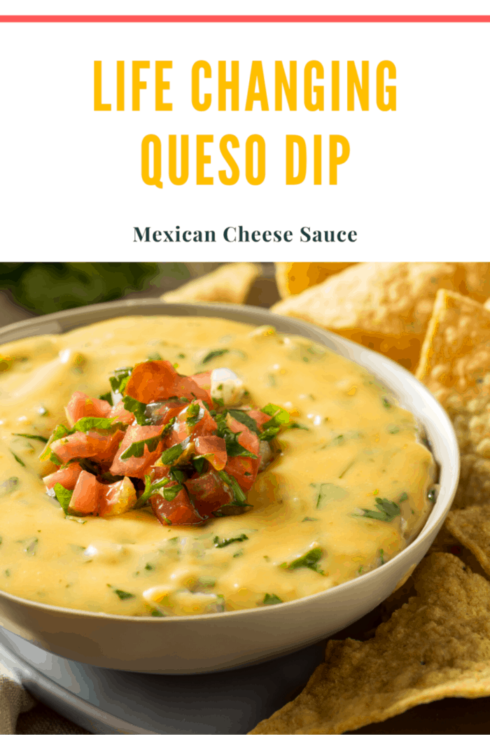 This Queso Dip recipe is just like the cheese dip usually sold in jars and also served at favorite Mexican restaurants.