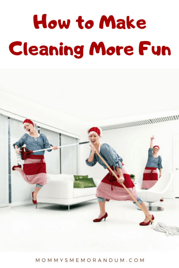 maids using cleaning tools as instruments