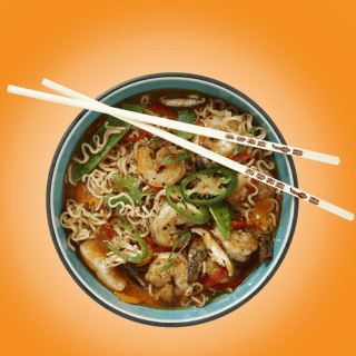 This recipe from Texas Pete for Sizzling Cha! Ramen with Shrimp is one of the best ways to spice up that brick of ramen!