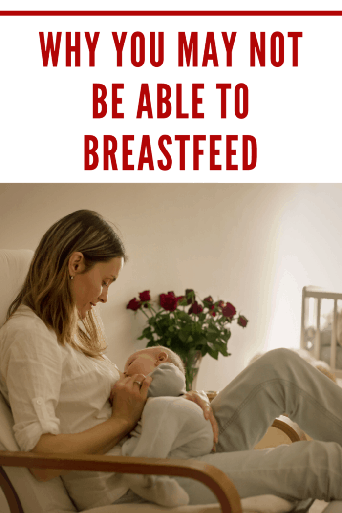 mom breastfeeding with roses in background