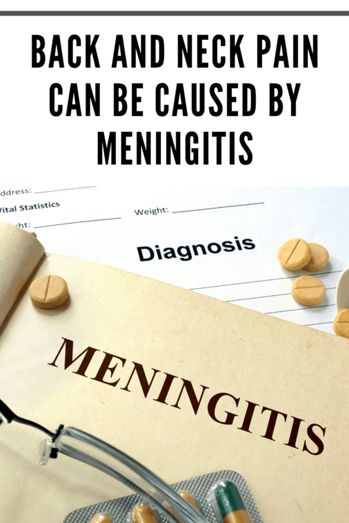 The symptoms of meningitis include fever, headache, and pain and stiffness in the neck.