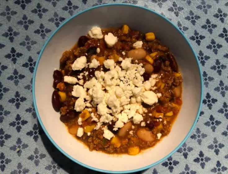 This Pressure Jalapeno Popper Chili recipe has all the flavors of your favorite appetizer, but it's served in a bowl with more beans and corn!