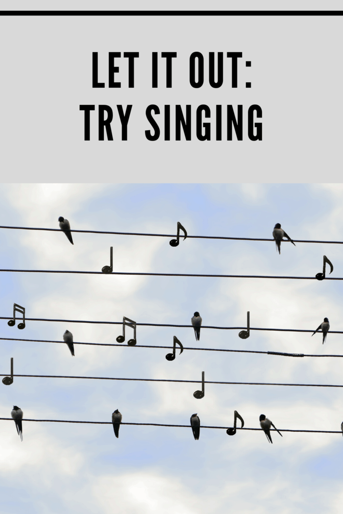 try singing to release stress