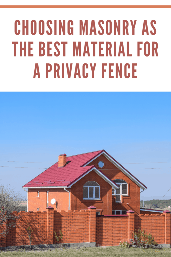 red brick masonry privacy fence