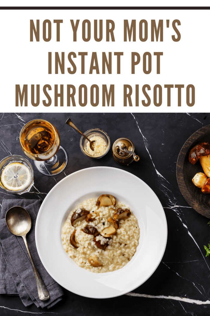 Start to finish; the best Risotto takes 45 minutes, including the time to bring the Instant Pot to pressure.