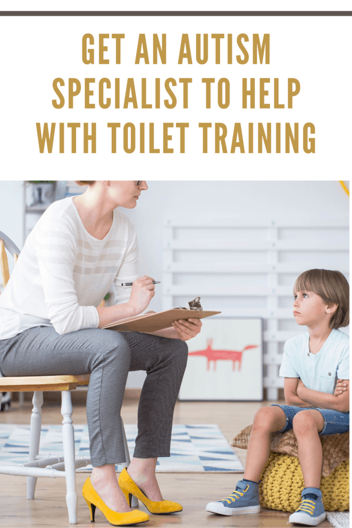 toilet training for children with autism child speaking to therapist