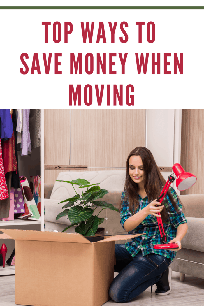 woman packing herself to save money when moving