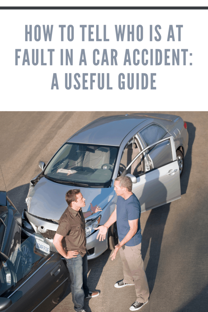 men arguing whose at fault in car accident.