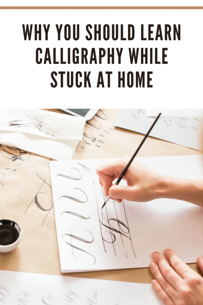 woman practicing calligraphy