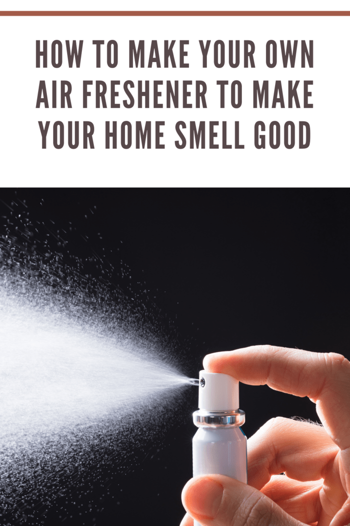 homemade air freshener being sprayed
