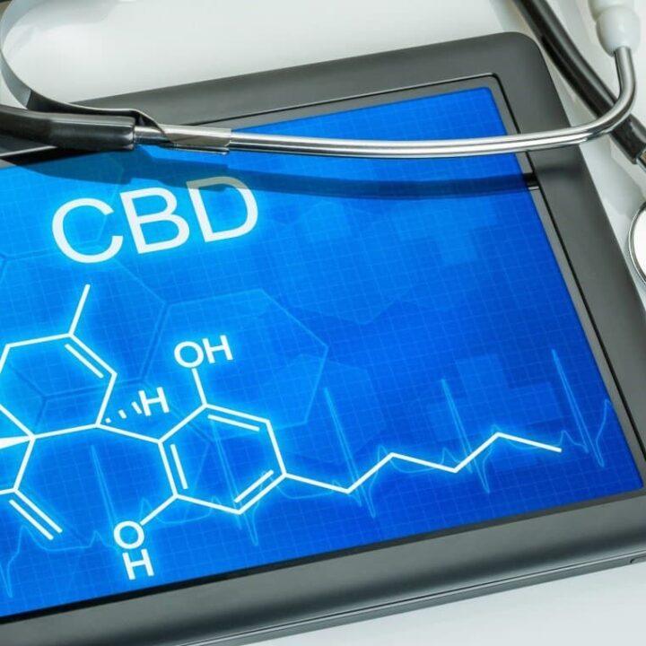 This tablet with CBD scientific makeup on screen with doctor's stethoscope resting on tabletCBD healing guide contains eight of the incredible benefits that come along with using CBD oil. Discover why you should give CBD oil a try below.