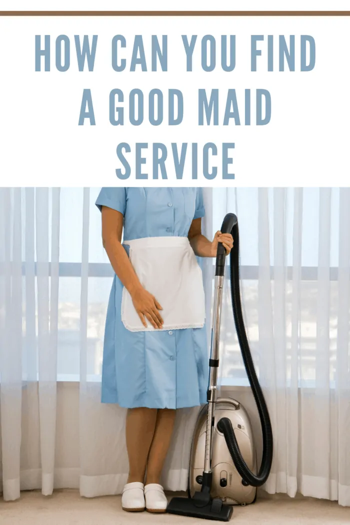 maid service staff vacuuming living room