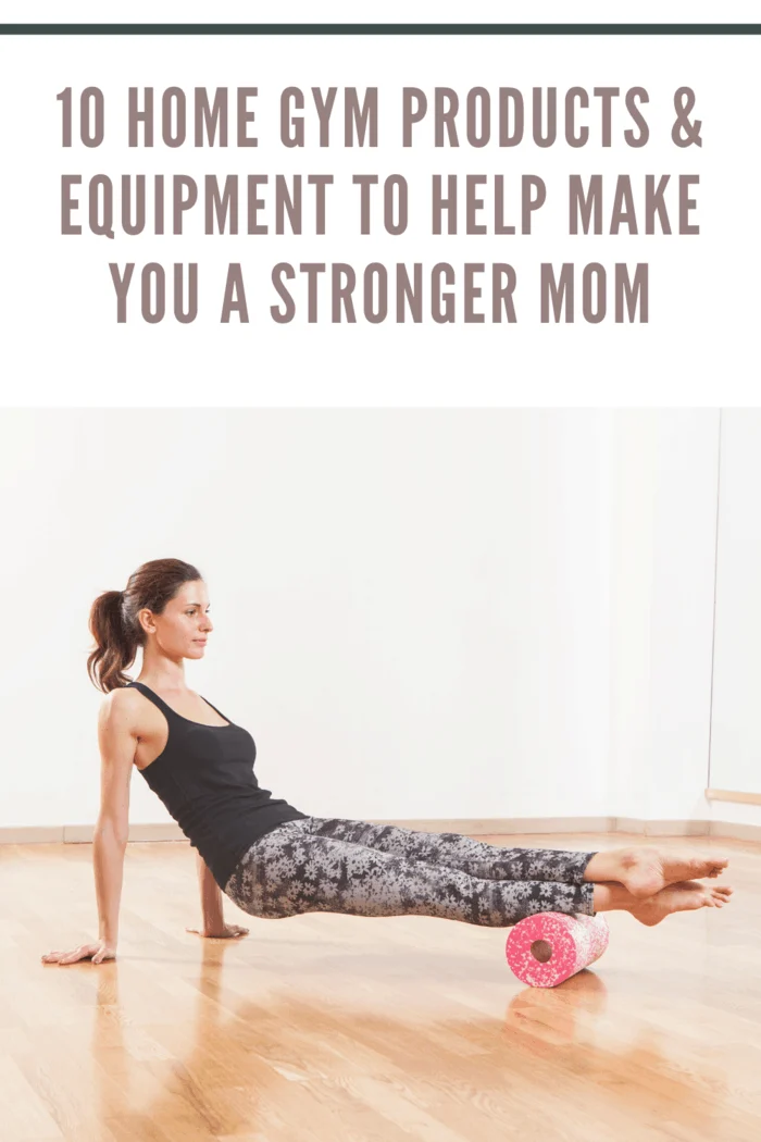 mom working out with foam roller