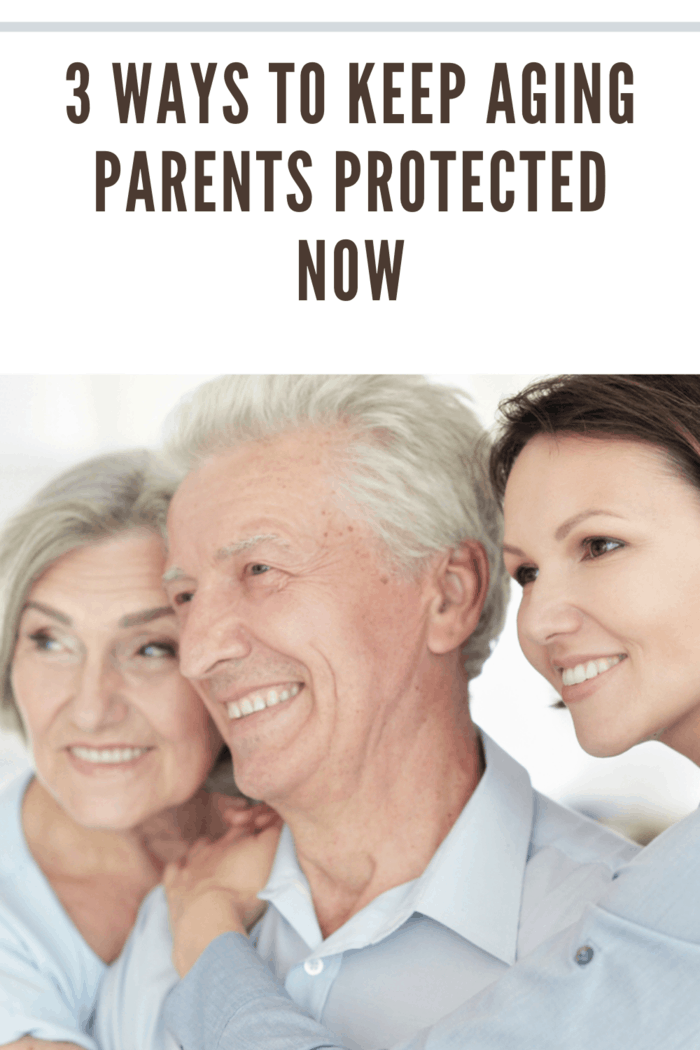 aging parents protected with daughter
