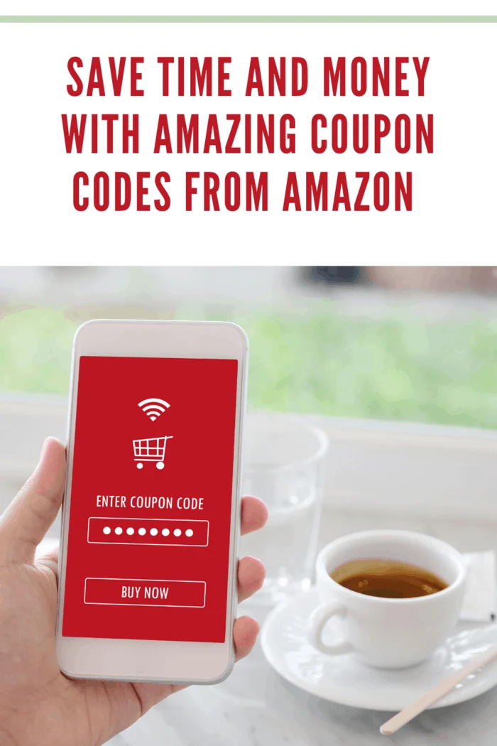 mobile phone with coupon code prompt with hot tea in background