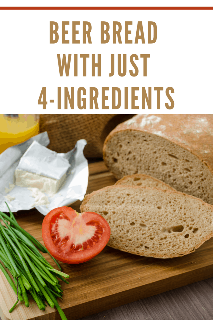 Homemade beer bread with just 4-ingredients.