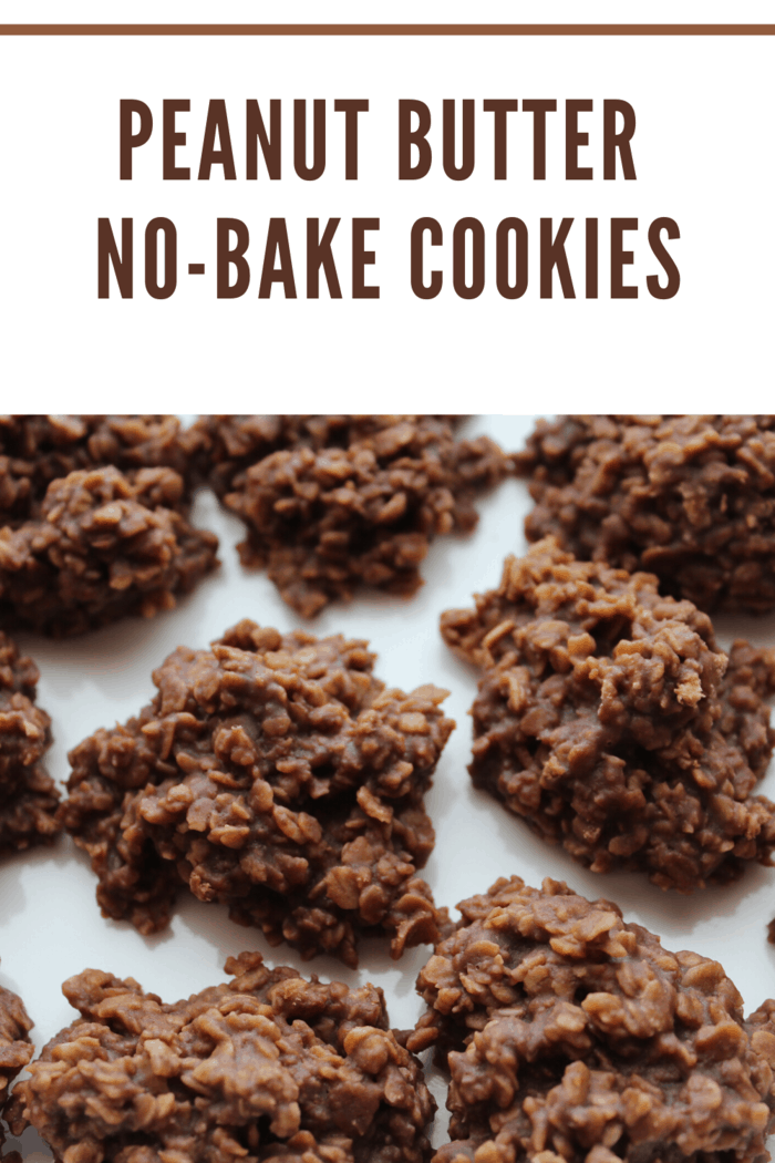 peanut butter no-bake cookies ready to eat