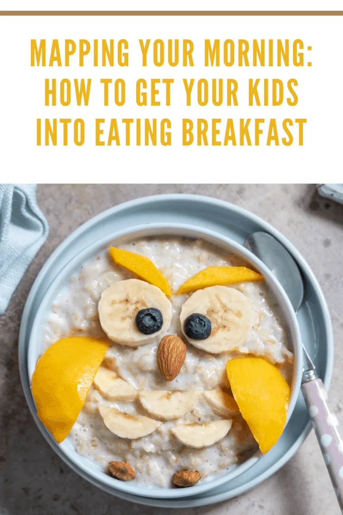 Funny kids breakfast porridge look like owl