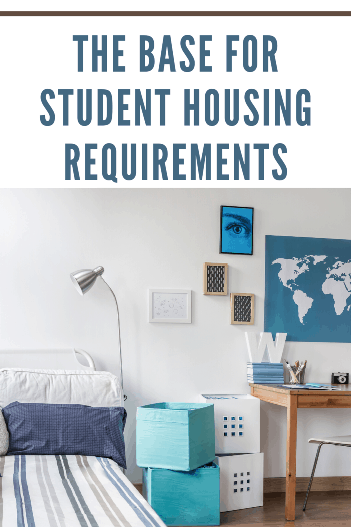 dorm room as student housing requirements