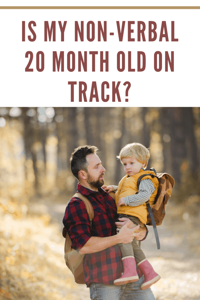 Father holding his non-verbal 20-month-old child while walking outdoors