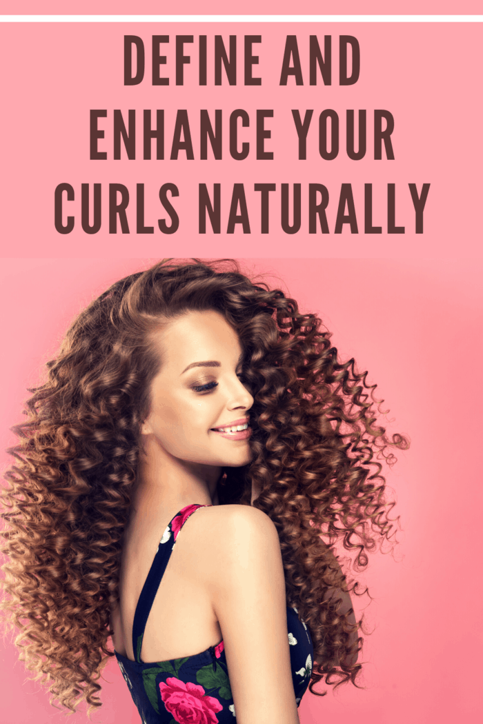 woman with define and enhance curls