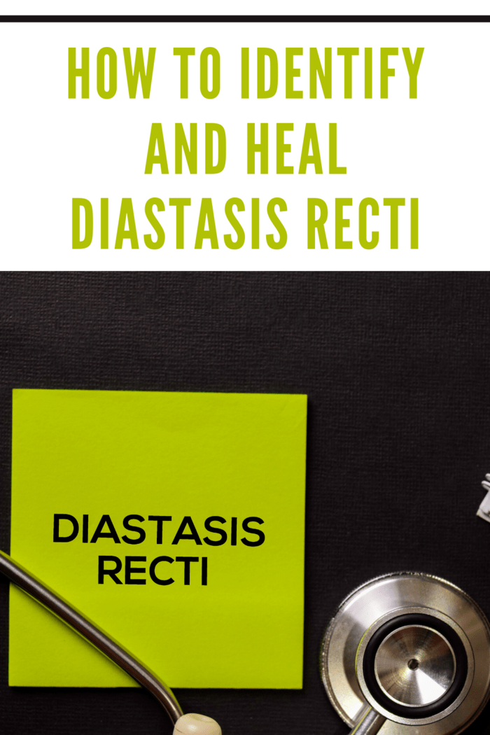 Diastasis Recti on top view black table and Healthcare/medical concept.