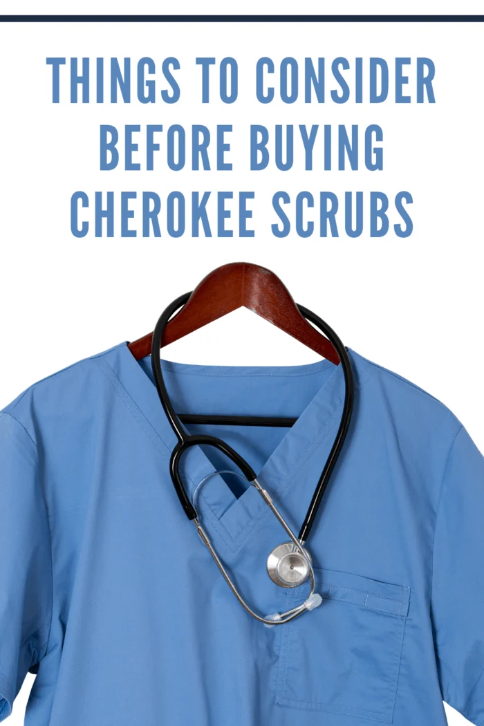cherokee scrubs on hanger with stethoscope