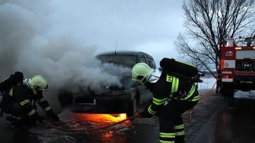 fireman putting out fire