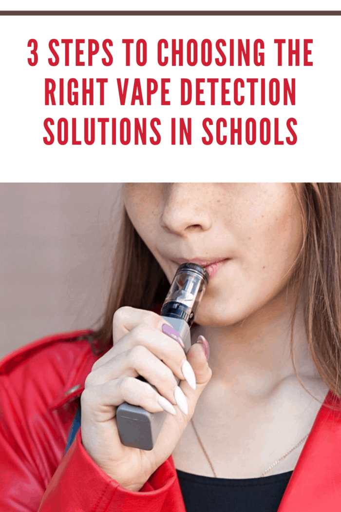 girl vaping in school who will be caught due to vaping detection solutions installed by the school