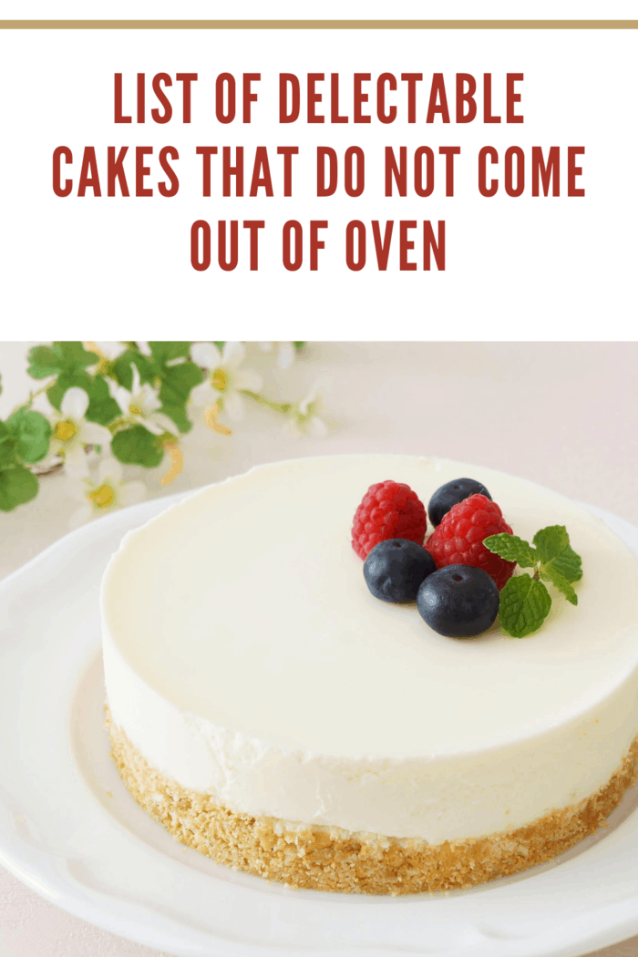 No-bake Cheesecake on a white plate.