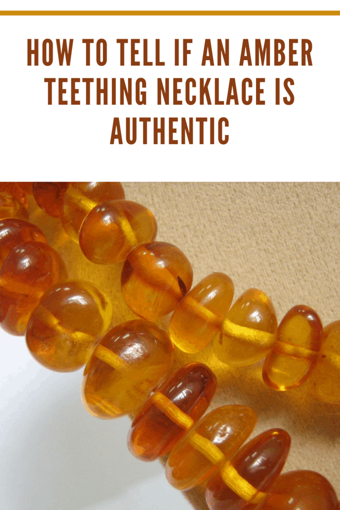 baltic amber teething necklace close up