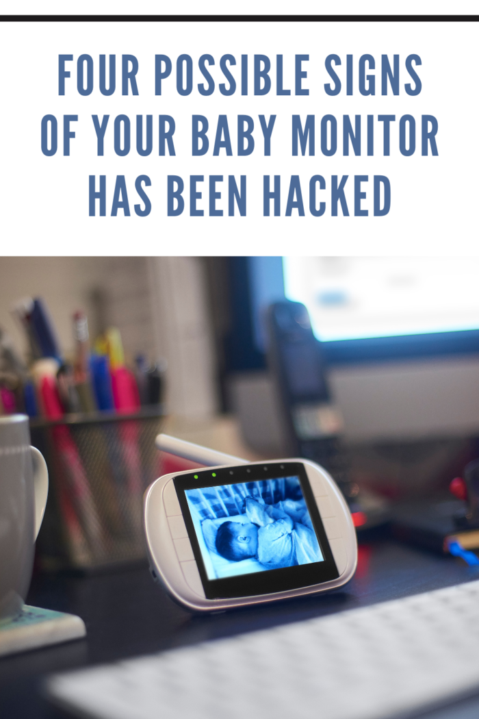 baby monitor on desk with computer
