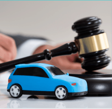 Car Accident Liability Insurance Lawyer And Gavel
