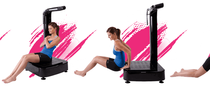 woman exercising on a vibration machine