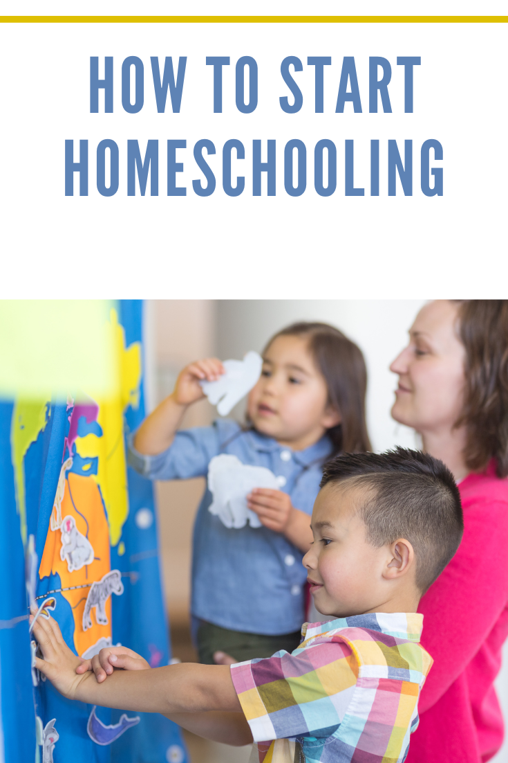 mom homeschooling young children