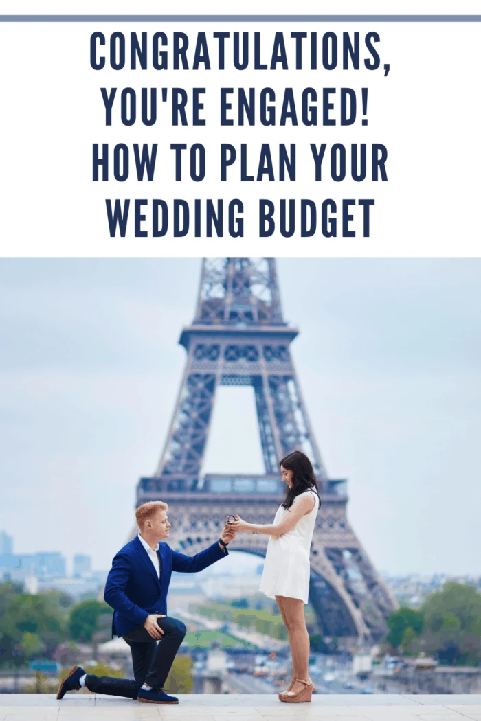 Romantic engagement in Paris couple ready to plan wedding budget