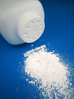 spilled baby powder