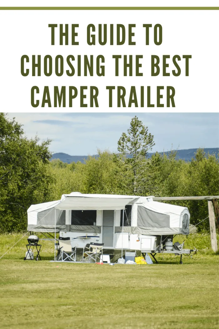 trailer home camping on green meadow