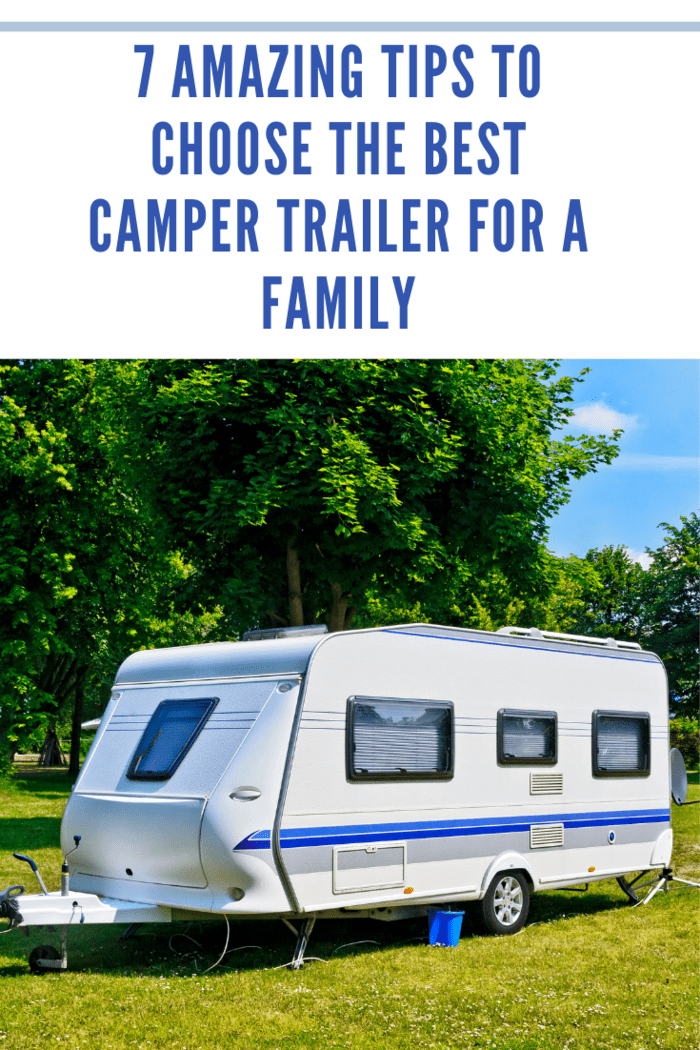 Camp trailer on the camping