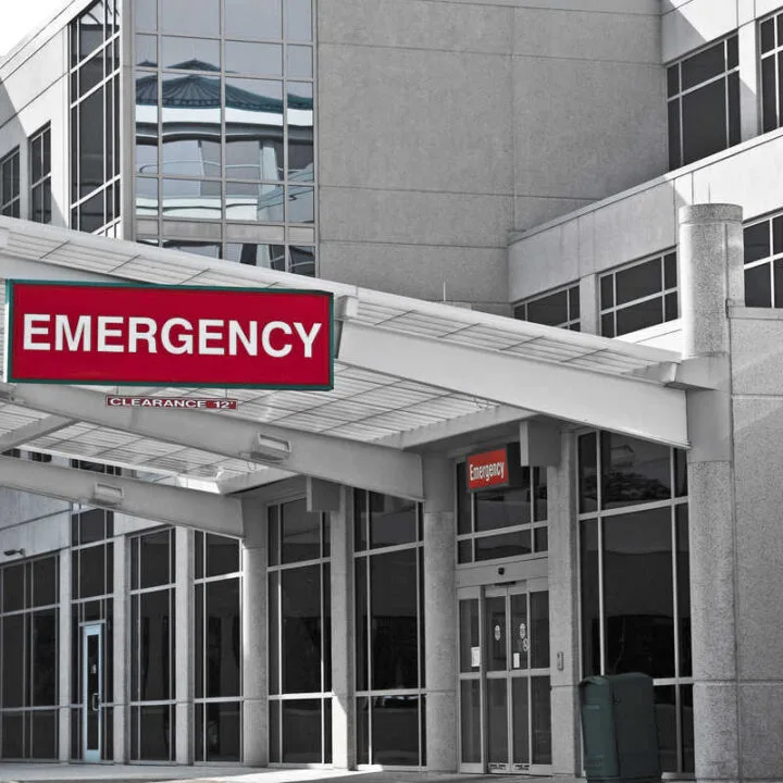 New Modern Hospital Emergency Room Entrance