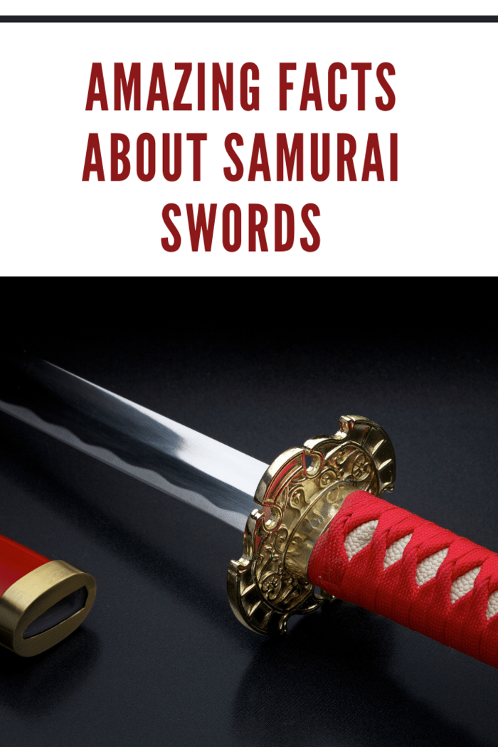 Japanese samurai sword and sheath against a dark background
